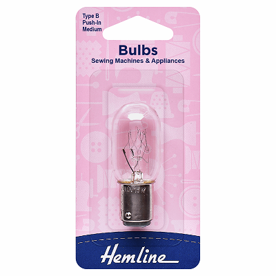 H130.M Sewing Machine Bulb: Bayonet: Medium (3.5cm glass from top of metal bit)..